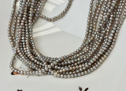 2-3 mm Pinkish Gray Tiny Freshwater Pearl Potato Shape Genuine Freshwater Seed Gray Color Pearl Beads #P3234