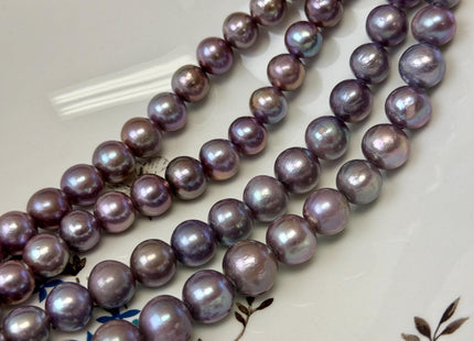 10-13 mm AA Half Strand Rare Natural Dark Purple Mauve Pink Baroque Pearl Bead Large Hole Size 2.1mm Edison Baroque Pearl 18 Beads #P3677