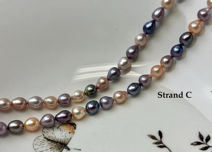 6.5-7x7-9 mm AAAA Very Rare Natural Dark Mauve Pink Freshwater Baroque/Edison Pearl Beads High Luster Genuine Purple Edison Pearl #P3626