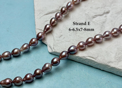 6.5-7x7-9 mm AAAA Very Rare Natural Dark Mauve Pink Freshwater Baroque/Edison Pearl Beads High Luster Genuine Purple Edison Pearl #P3626
