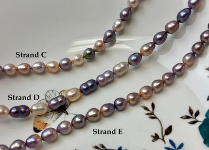 6.5-7x7-9 mm AAAA Very Rare Natural Dark Mauve Pink Freshwater Baroque/Edison Pearl Beads High Luster Genuine Purple Edison Pearl #P3626
