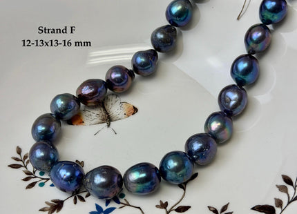 One-Of-A-Kind 12-14x13-17 mm AA Rare Rainbow Peacock Freshwater Edison Baroque Pearls High Luster Teardrop Edison Pearl Beads #P3681