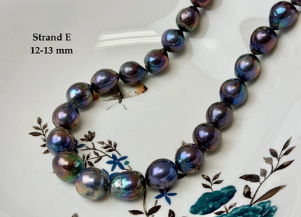 One-Of-A-Kind 12-14x13-17 mm AA Rare Rainbow Peacock Freshwater Edison Baroque Pearls High Luster Teardrop Edison Pearl Beads #P3681