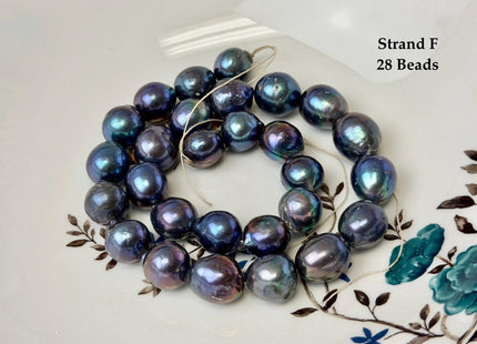 One-Of-A-Kind 12-14x13-17 mm AA Rare Rainbow Peacock Freshwater Edison Baroque Pearls High Luster Teardrop Edison Pearl Beads #P3681