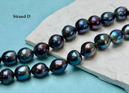 One-Of-A-Kind 12-14x13-17 mm AA Rare Rainbow Peacock Freshwater Edison Baroque Pearls High Luster Teardrop Edison Pearl Beads #P3681