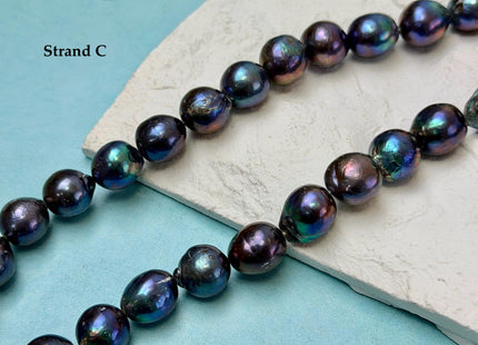 One-Of-A-Kind 12-14x13-17 mm AA Rare Rainbow Peacock Freshwater Edison Baroque Pearls High Luster Teardrop Edison Pearl Beads #P3681