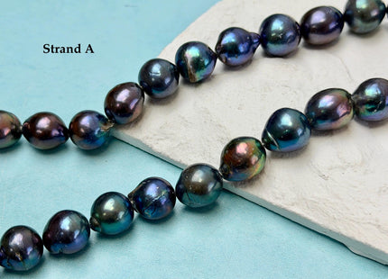 One-Of-A-Kind 12-14x13-17 mm AA Rare Rainbow Peacock Freshwater Edison Baroque Pearls High Luster Teardrop Edison Pearl Beads #P3681