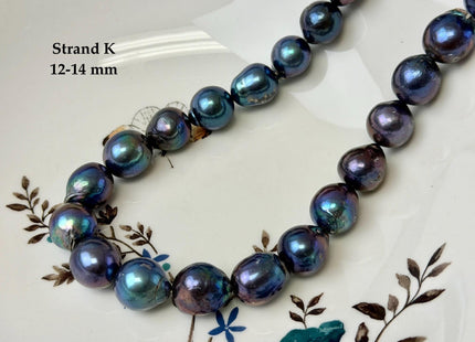One-Of-A-Kind 12-14x13-17 mm AA Rare Rainbow Peacock Freshwater Edison Baroque Pearls High Luster Teardrop Edison Pearl Beads #P3681