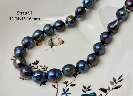 One-Of-A-Kind 12-14x13-17 mm AA Rare Rainbow Peacock Freshwater Edison Baroque Pearls High Luster Teardrop Edison Pearl Beads #P3681