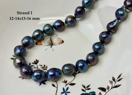 One-Of-A-Kind 12-14x13-17 mm AA Rare Rainbow Peacock Freshwater Edison Baroque Pearls High Luster Teardrop Edison Pearl Beads #P3681