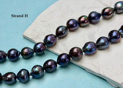 One-Of-A-Kind 12-14x13-17 mm AA Rare Rainbow Peacock Freshwater Edison Baroque Pearls High Luster Teardrop Edison Pearl Beads #P3681