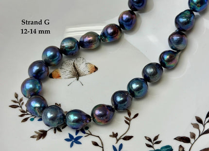 One-Of-A-Kind 12-14x13-17 mm AA Rare Rainbow Peacock Freshwater Edison Baroque Pearls High Luster Teardrop Edison Pearl Beads #P3681