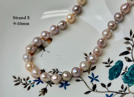One-Of-A-Kind 9-11x10-16 mm AAA Very Rare Natural Mauve Peach Pink Freshwater Edison Baroque Pearls High Luster Edison Pearl Beads #P3588