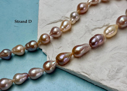 One-Of-A-Kind 9-11x10-16 mm AAA Very Rare Natural Mauve Peach Pink Freshwater Edison Baroque Pearls High Luster Edison Pearl Beads #P3588