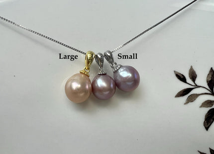 One Piece 925 Sterling Silver/Gold Pendant Setting Findings For Half Drilled Pearls Simple Oval Design Sterling Silver Pendant #10054-A