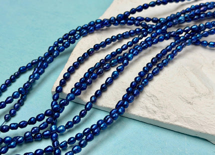 3x4-5 mm Blue Pink Purple Gray Color Small Baby Keshi Baroque Freshwater Pearls Tiny Keshi Pearl Beads 15 Inch Strand #P3692