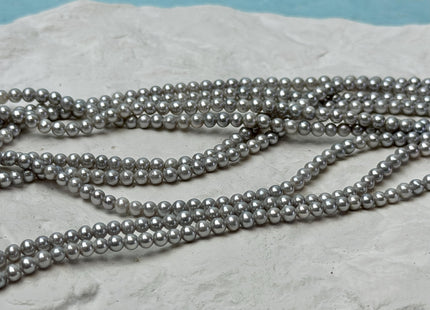 3 mm AAA Extra Shiny Natural White/Gray Round Freshwater Pearls Genuine Natural High Luster White Small Seed Bridal Pearls #P3599