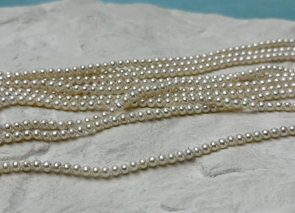 3 mm AAA Extra Shiny Natural White/Gray Round Freshwater Pearls Genuine Natural High Luster White Small Seed Bridal Pearls #P3599