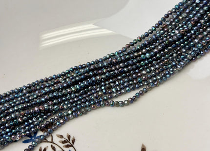 2mm Or 2.5-3mm Tiny Seed Pearl Beads Peacock Color Small Potato Pearl Genuine Freshwater Pearl 14 Inches #P3616