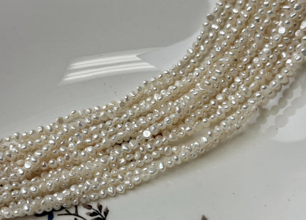 2.5x3-3.5 mm AA Natural White Potato Nugget Freshwater Seed Pearl Beads Genuine Tiny Seed Pearl Beads 14 Inches #P3617