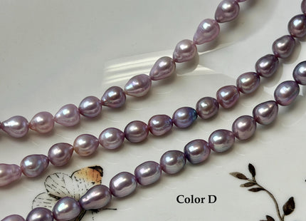 6.5-7x7-8 mm AAAA Very Rare Natural Dark Mauve Pink Freshwater Baroque/Edison Pearl Beads High Luster Genuine Purple Edison Pearl #P3625