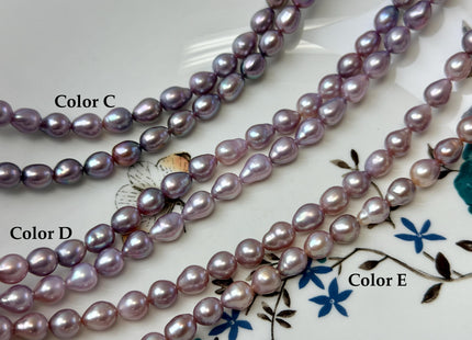 6.5-7x7-8 mm AAAA Very Rare Natural Dark Mauve Pink Freshwater Baroque/Edison Pearl Beads High Luster Genuine Purple Edison Pearl #P3625