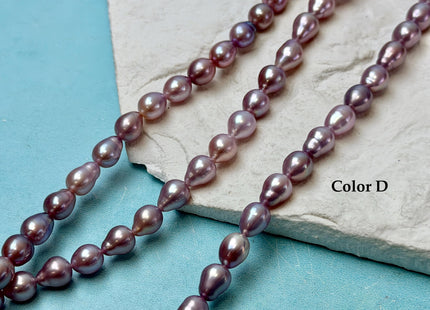 6.5-7x7-8 mm AAAA Very Rare Natural Dark Mauve Pink Freshwater Baroque/Edison Pearl Beads High Luster Genuine Purple Edison Pearl #P3625