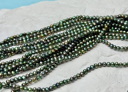 2-2.5 mm AA Olive Green Color Small Potato Freshwater Pearl Beads Genuine High Luster Seed Pearl #P3610