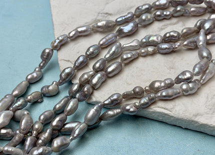 5x8-10 mm Gray Color Keshi Nugget Freshwater Pearl Beads Very Rare Genuine Freshwater Tiny Keshi Rice Nugget Pearls #P3624