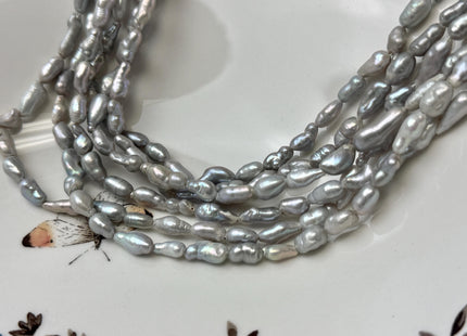 5x8-10 mm Gray Color Keshi Nugget Freshwater Pearl Beads Very Rare Genuine Freshwater Tiny Keshi Rice Nugget Pearls #P3624
