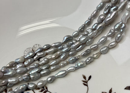 5x8-10 mm Gray Color Keshi Nugget Freshwater Pearl Beads Very Rare Genuine Freshwater Tiny Keshi Rice Nugget Pearls #P3624