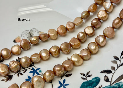 9-10 mm Gold Champagne Freshwater Pearl Nugget Beads, Cultered Pearl Beads, Genuine Natural Nugget Pearl, Gold Nuggets #125