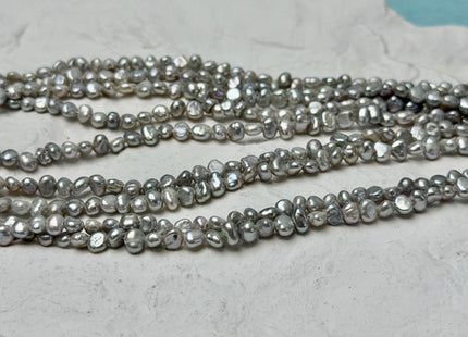 3-3.5 mm Gray Color Potato Nugget Freshwater Pearl Beads Genuine Freshwater Pearls Tiny Seed Pearl 115 Beads #P3643