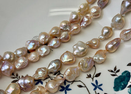 9-13x13-16 mm AAA Natural Blush Pink Freshwater Teardrop Baroque Pearl Beads High Luster Genuine Pearl Beads #P3650