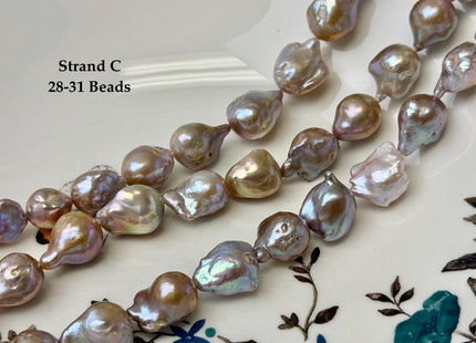 11-14x13-28 mm AAA Natural Mauve Pink Seaweed Freshwater Teardrop Baroque Pearl Beads High Luster Genuine Pearl Beads #P3652