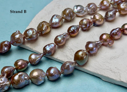 11-14x13-28 mm AAA Natural Mauve Pink Seaweed Freshwater Teardrop Baroque Pearl Beads High Luster Genuine Pearl Beads #P3652