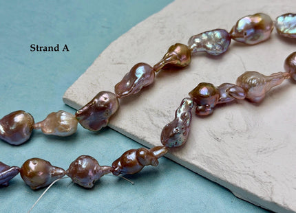 11-14x13-28 mm AAA Natural Mauve Pink Seaweed Freshwater Teardrop Baroque Pearl Beads High Luster Genuine Pearl Beads #P3652