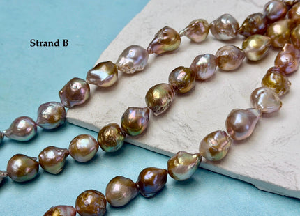 9-12x11-18 mm AAA Natural Mauve Pink Seaweed Freshwater Teardrop Baroque Pearl Beads High Luster Genuine Pearl Beads #P3657