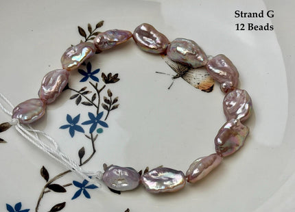 One-Of-A-Kind 8-12x12-18 mm AA Half Strand Rare Natural Dark Mauve Pink Keshi High Luster Nugget Large Hole 1.5mm Freshwater Pearls #P3713