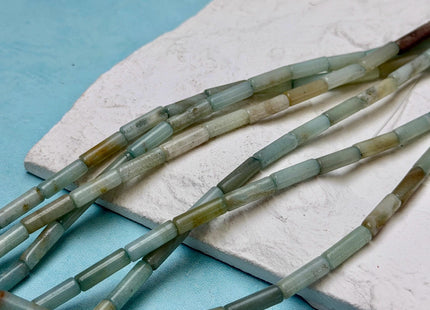 4x12-13 mm Tube Shape Natural Amazonite Gemstone Beads Genuine Amazonite Gemstones Loose Beads 15.5 Inches Strand #2988