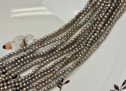 2-3 mm Pinkish Gray Tiny Freshwater Pearl Potato Shape Genuine Freshwater Seed Gray Color Pearl Beads #P3234