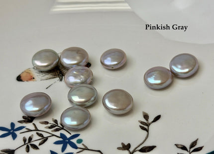 ONE Piece AAAAA 11-13 mm Natural Mauve Purple Top Quality Super High Luster Half Drilled Thick Coin Pearls For Earring And Pendant #P1155-A