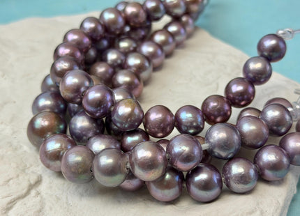 10-13 mm AA Half Strand Rare Natural Dark Purple Mauve Pink Baroque Pearl Bead Large Hole Size 2.1mm Edison Baroque Pearl 18 Beads #P3677
