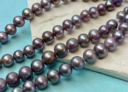 10-13 mm AA Half Strand Rare Natural Dark Purple Mauve Pink Baroque Pearl Bead Large Hole Size 2.1mm Edison Baroque Pearl 18 Beads #P3677
