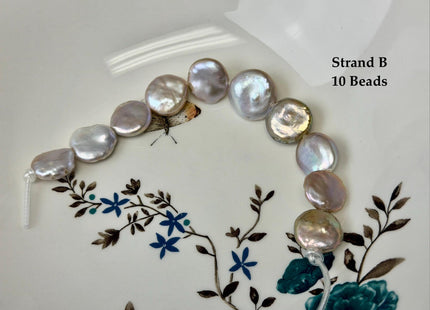 One-Of-A-Kind 14-20 mm Natural Mauve Pink Seaweed Freshwater Round Coin Pearls High Luster Large 2.1mm Hole Beads #P3672