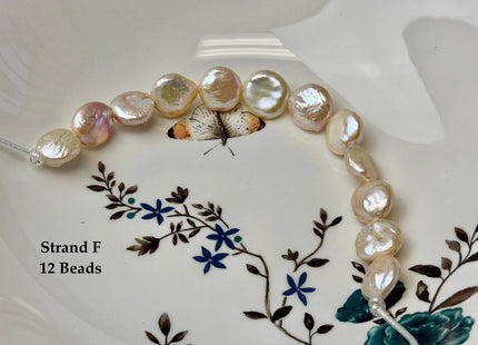 One-Of-A-Kind 14-22 mm Natural Mauve Pink Seaweed Freshwater Round Baroque Coin Pearls High Luster Large 2.1mm Hole Beads #P3716