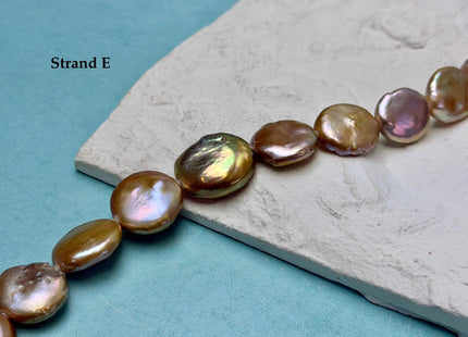 One-Of-A-Kind 14-22 mm Natural Mauve Pink Seaweed Freshwater Round Baroque Coin Pearls High Luster Large 2.1mm Hole Beads #P3716