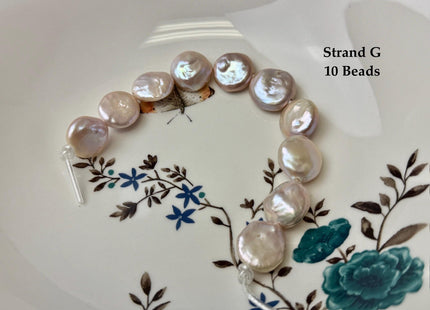 One-Of-A-Kind 15-18 mm AA Natural Mauve Pink Freshwater Round Coin Pearls High Luster Large 2.1mm Hole Beads #P3674
