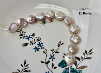 One-Of-A-Kind 15-18 mm AA Natural Mauve Pink Freshwater Round Coin Pearls High Luster Large 2.1mm Hole Beads #P3674