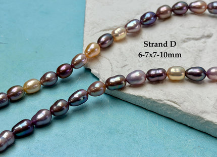 6.5-7x7-9 mm AAAA Very Rare Natural Dark Mauve Pink Freshwater Baroque/Edison Pearl Beads High Luster Genuine Purple Edison Pearl #P3626